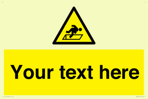 Custom Warning Hatch Sign